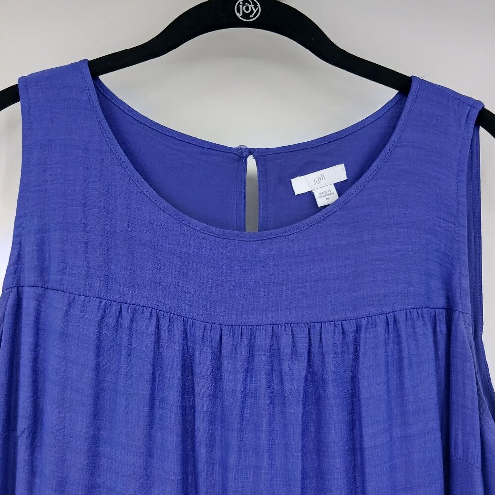 J. Jill Sleeveless Royal Blue Tiered Maxi Dress - Picture 6 of 13